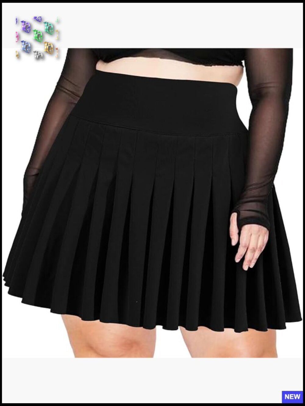 Plus Size Pleated Tennis Skort High Waist Athletic Golf Skirt with Shorts Y2K